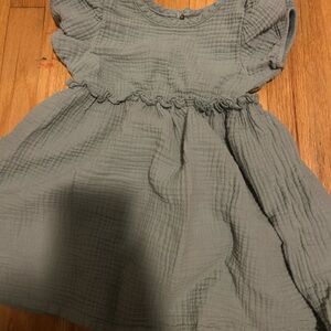 Wonder Nation Green Ruffled Smocked Sundress